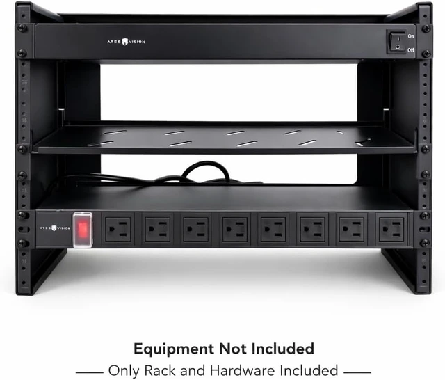 Alt view image 2 of 7 - 12U Patch Panel Bracket Wall Mount Rack for 19 Networking Equipment, Expandable Depth 9.5 to 15.5, Rack Mount, 100lbs Capacity, Perfect for Servers, Sound & Security Equipment! (12U)