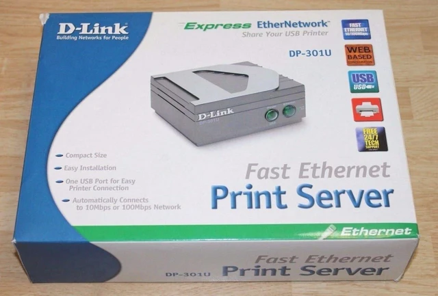 Main image of D-Link DP-301U 10/100TX 1-USB Port Print Server