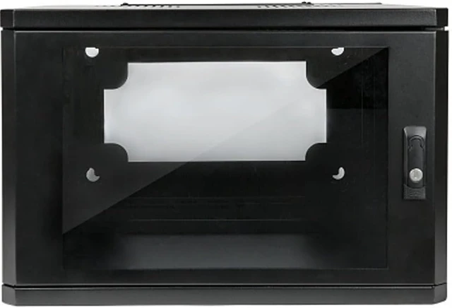 Alt view image 2 of 5 - SR-WMS-6U Wall Mount Rack System, 6U, Steel, Black; Fully Assembled and Welded for Sag Resistance and Stability, Supports Up to 150 lbs of Equipment, Vented Top and Base for Cooling