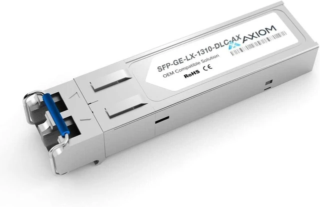 Main image of Axiom Memory - SFP-GE-LX-1310-DLC-AX - Axiom 1000Base-LX SFP Module - for Data Networking - 1 LC 1000Base-LX - Optical Fiber Single-Mode - Gigabit Ethernet - 1000Base-LX - 1