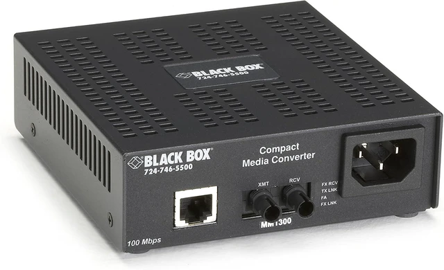 Main image of Black Box FST ETH MED Conv 100-Mbps COP to 100-Mbps MM FBR, 1310nm, 2km ST