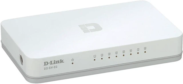 Main image of D-Link GO-SW-8G 8-Port Unmanaged Gigabit Switch 8 Ports - 8 x RJ-45 - 10/100/1000Base-T - Desktop