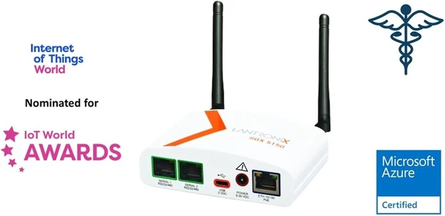 Alt view image 6 of 6 - Lantronix SGX 5150 IoT Device Gateway - Dual-Band 802.11a/b/g/n/ac Wi-Fi, Ethernet, RS-232/485 Serial and USB 2.0 Host/Device connectivity - SGX5150103US