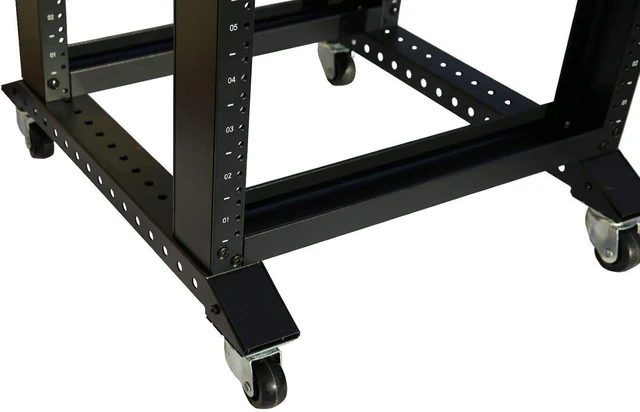 Alt view image 5 of 6 - 42U Open Frame Data Network Server Rack 800MM Deep 4 Post 1Pair of L-Rails