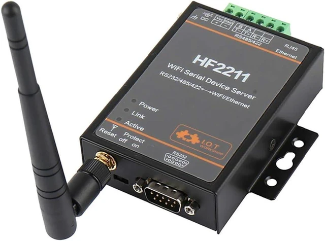 Main image of Industrial Modbus WiFi Serial Port Device Server RS232 RS485 RS422 to WiFi Ethernet Converter Network Module Support TCP IP Telnet 110v