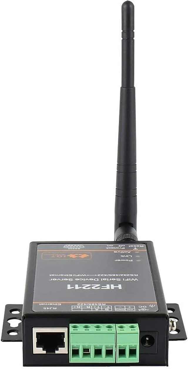 Alt view image 3 of 7 - Industrial Modbus WiFi Serial Port Device Server RS232 RS485 RS422 to WiFi Ethernet Converter Network Module Support TCP IP Telnet 110v
