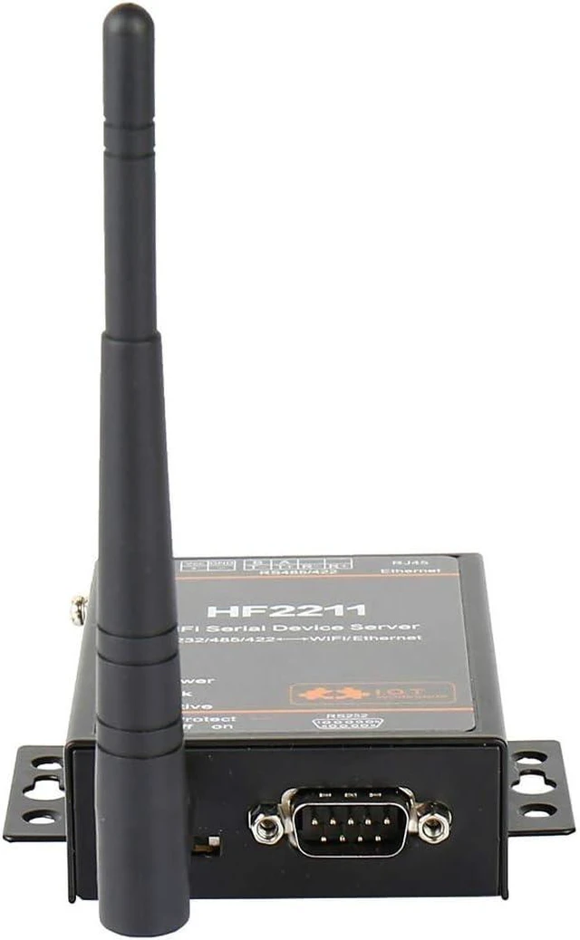 Alt view image 4 of 7 - Industrial Modbus WiFi Serial Port Device Server RS232 RS485 RS422 to WiFi Ethernet Converter Network Module Support TCP IP Telnet 110v