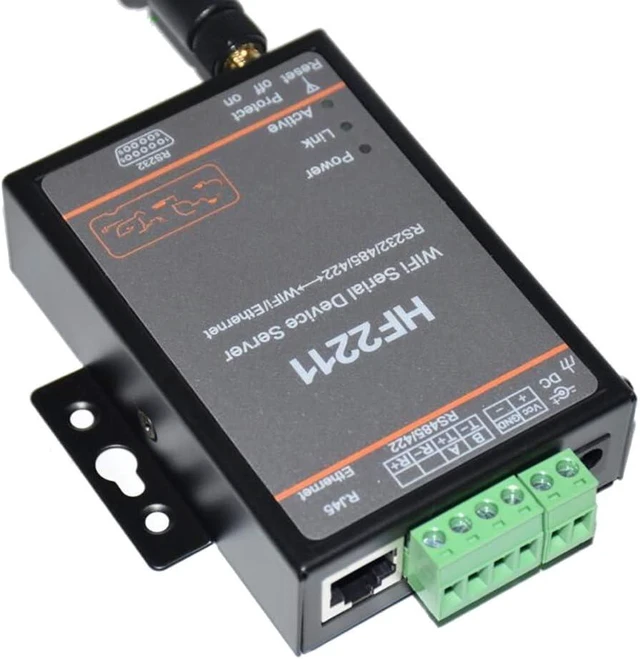 Alt view image 5 of 7 - Industrial Modbus WiFi Serial Port Device Server RS232 RS485 RS422 to WiFi Ethernet Converter Network Module Support TCP IP Telnet 110v