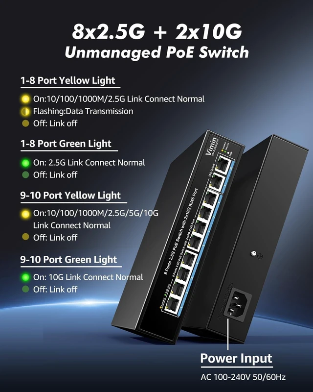 Alt view image 4 of 7 - 8-Port 2.5G PoE+ Switch