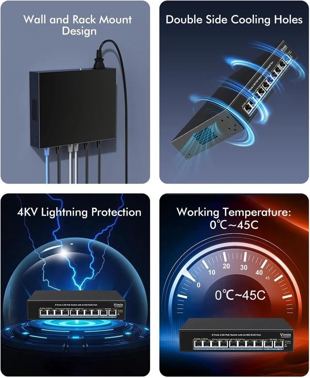 Alt view image 7 of 7 - 8-Port 2.5G PoE+ Switch