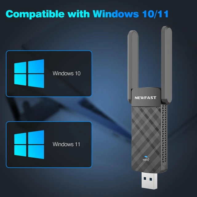 Alt view image 7 of 7 - NEWFAST USB WiFi Adapter for Desktop PC U352 AX1800 Mbps WiFi 6 Adapter