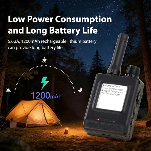 Alt view image 5 of 7 - LoRa Meshtastic Transceiver with GPS and nRF52840 - ThinkNode M1 with 1.54" EPD Screen and Case, SX1262 Wireless Module 915MHz, 1200mAh Battery for Meshtastic