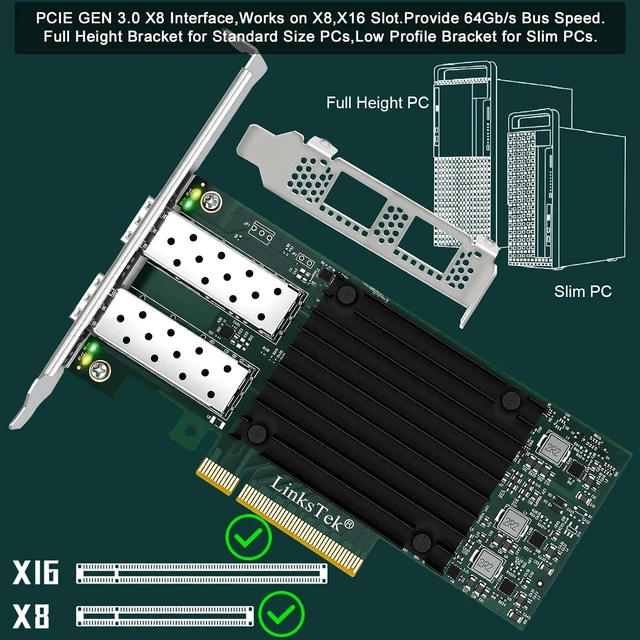 Alt view image 7 of 7 - CX4121A Dual 25Gb/s SFP28 Fiber Ports Intelligent RDMA Ethernet Adapter for Virtualization and Storage Servers, Mellanox ConnectX-4 Lx EN MT27711A0 Ethernet Controller, 2X 25GbE PCIE 3.0 x8 NIC Card