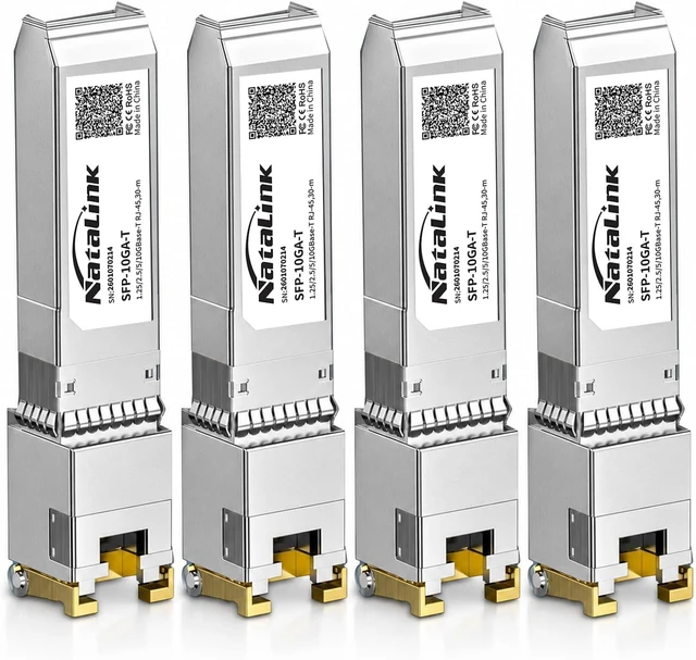 Main image of 4-Pack 10G SFP+ to RJ45 Transceiver Auto-Negotiation SFP to RJ45 Module
