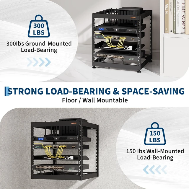 Alt view image 3 of 7 - 10U Open Frame Network Rack