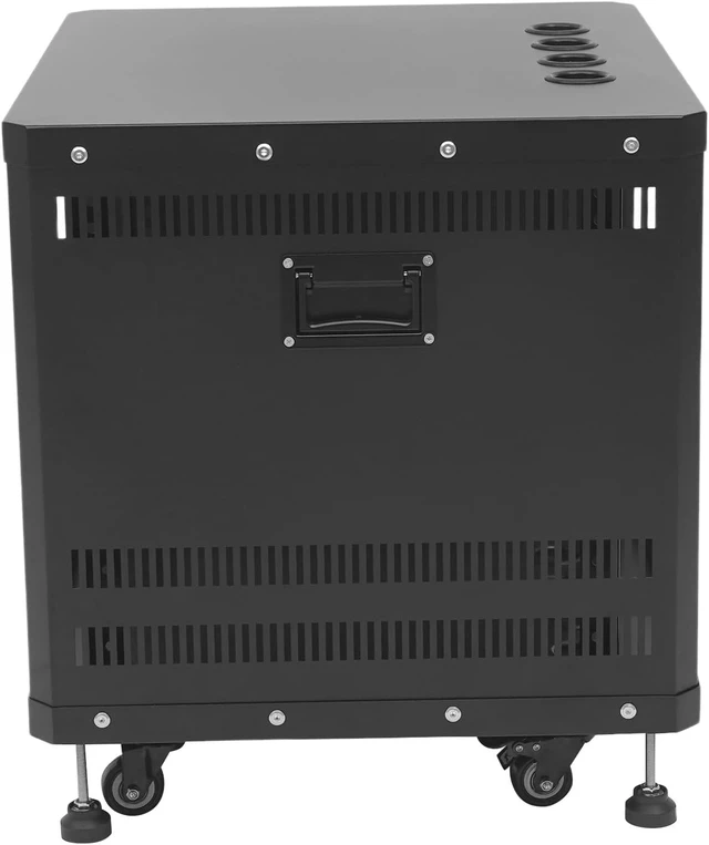 Alt view image 7 of 7 - 9U Open Frame Server Rack Free Standing and Tabletop Network Server Rack AV Rack with Casters for Networking IT Equipment AV Gear Router Modem (Black, 9U)