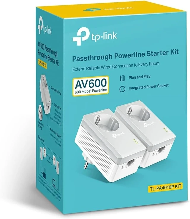 Alt view image 6 of 6 - TP-Link 500MBit Powerline Nano Adapter Schuko Kit