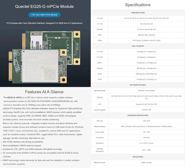 Alt view image 6 of 7 - PCIe to MiniPCIe/Gigabit Ethernet/USB 3.2 Gen1 HAT for Raspberry Pi 5, Supports MiniPCIe Interface 4G Module, High-Speed Networking, EG25-G mPCIe Module Include (EG25-G 4G GbE USB3.2 HAT+)