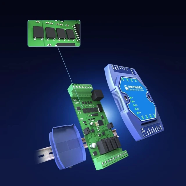 Alt view image 4 of 6 - 4DI+4DO ModBus Gateway ME31-AXAX4040 IoT Ethernet I/O Networking Modem TCP Server RJ45 RS485 Acquisition Control Module