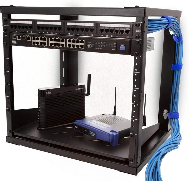 Alt view image 2 of 2 - Networx 12U Open Frame Wall Mount Rack - 101 Series, 16 Inches Deep, Flat Packed