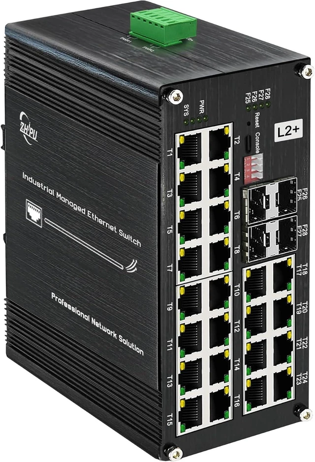 Main image of L2+ Managed 24 Port PoE Ethernet Switch with 4 SFP Slot