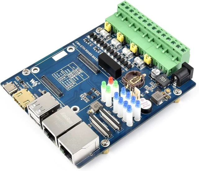 Main image of Dual ETH Quad RS485 Base Board (B) for Raspberry Pi Compute Module 4 with Gigabit Ethernet 4CH Isolated RS485 USB2.0 @XYGStudy (CM4-ETH-RS485-BASE-B)