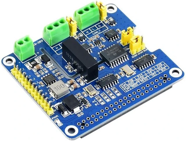 Alt view image 2 of 7 - waveshare 2-Channel(2-CH) Isolated CAN FD Expansion HAT for Raspberry Pi with Multi Onboard Protection Circuits Original CAN 2.0 Protocol up to 8Mbps Data Rate