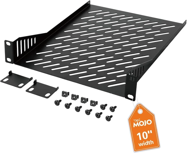 Alt view image 6 of 7 - Tecmojo 12U 10 inch Network Cabinet & 1U Rack Mount Shelf