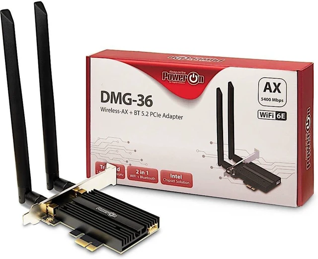 Main image of INTER TECH WI-FI6E+ BT5.2 ADAPTADOR PCIE DMG-36 5400 MBPS