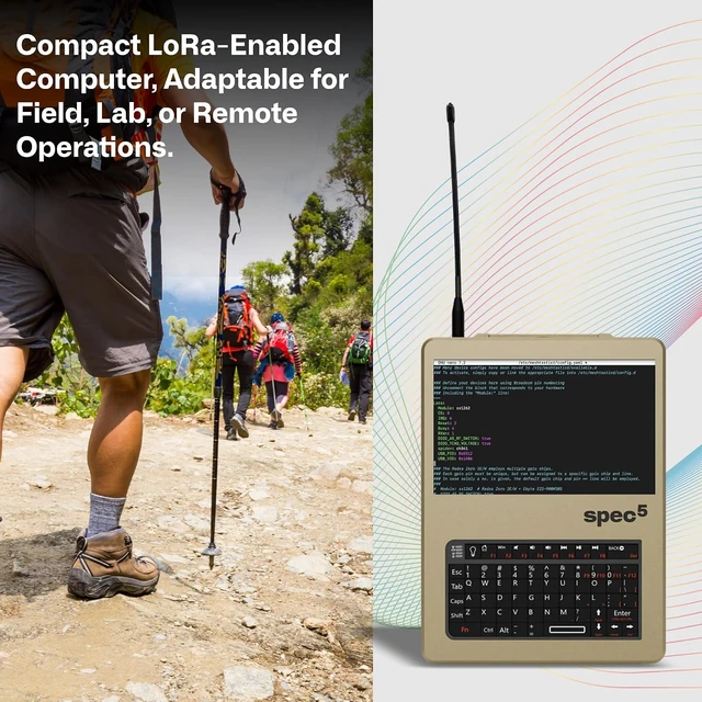 Alt view image 5 of 7 - SpecFive Nomad 2, Modular LoRa Mesh Linux Node Raspberry Pi 4 4GB, Off-Grid Computer with GPS, Touchscreen, Keyboard, SSH, MQTT, Ready Field Workstation, Flexible Core Kit, Customize Power & Storage