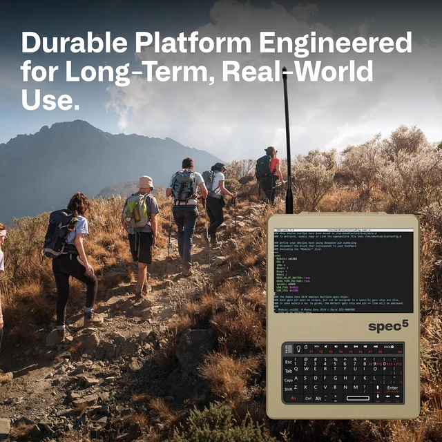 Alt view image 6 of 7 - SpecFive Nomad 2, Modular LoRa Mesh Linux Node Raspberry Pi 4 4GB, Off-Grid Computer with GPS, Touchscreen, Keyboard, SSH, MQTT, Ready Field Workstation, Flexible Core Kit, Customize Power & Storage