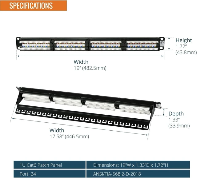 Alt view image 6 of 7 - Tecmojo 9U Wall Mount Server Cabinet & 24 Port Patch Panel