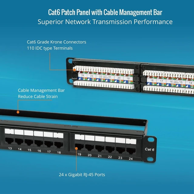 Alt view image 7 of 7 - Tecmojo 9U Wall Mount Server Cabinet & 24 Port Patch Panel