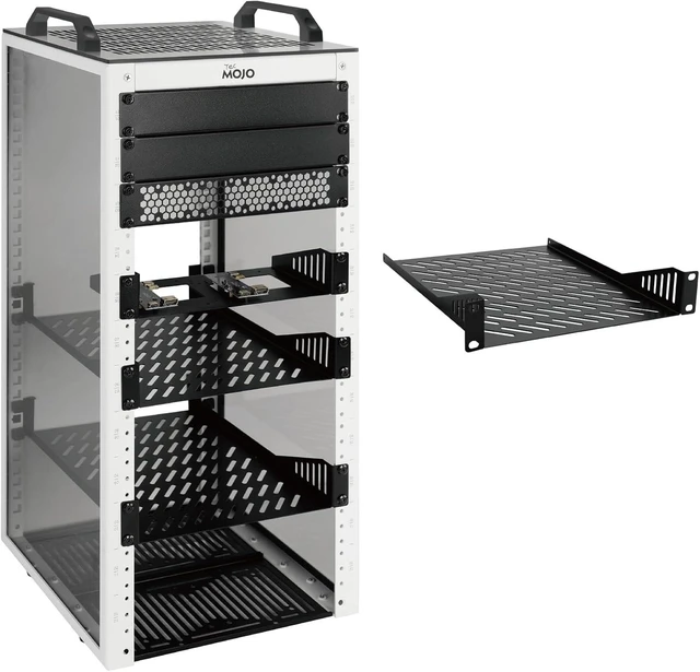 Main image of Tecmojo 12U 10 inch Mini Server Rack & 1U Rack Mount Shelf