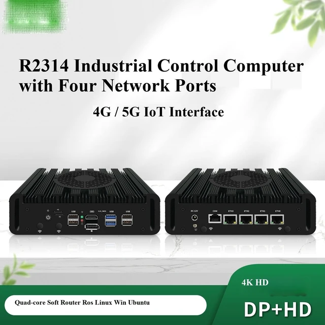 Alt view image 5 of 5 - Firewall Mini PC Ryzen R2314 with 4*i226 2.5G LAN,Mini Desktop Computer
