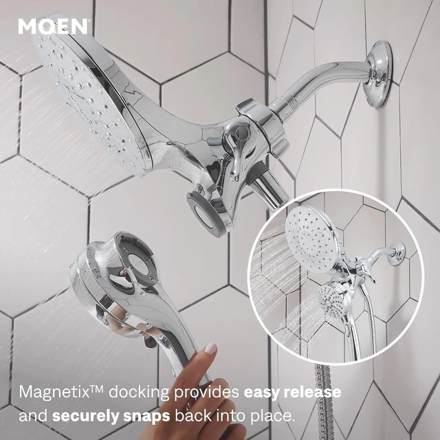 Alt view image 5 of 7 - Moen 26009 Engage Magnetix Chrome 2-in-1 Rain Shower Head & Handshower