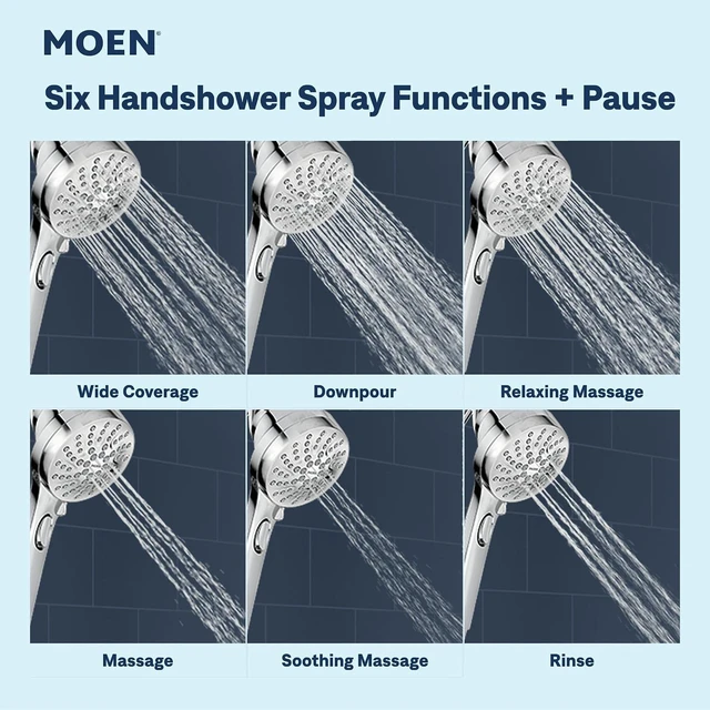 Alt view image 6 of 7 - Moen 26009 Engage Magnetix Chrome 2-in-1 Rain Shower Head & Handshower