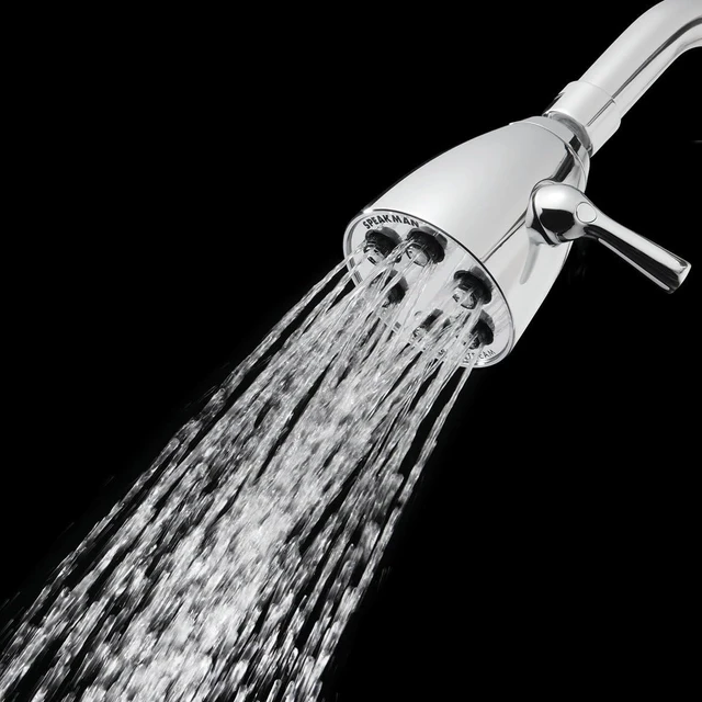 Alt view image 4 of 7 - Speakman S-2252 Signature Icon Anystream Adjustable High Pressure Shower Head-2.5 GPM Solid Brass Replacement Bathroom Showerhead, Polished Chrome Finish