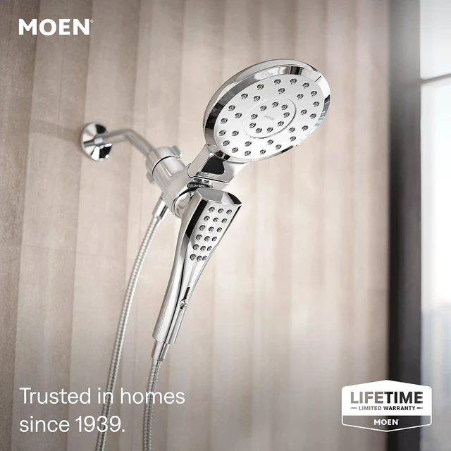 Alt view image 2 of 7 - Moen Verso Chrome Rain Showerhead & Handshower Combo, 220C2