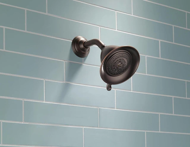 Alt view image 6 of 7 - Delta Faucet 3-Spray Touch-Clean Shower Head, Venetian Bronze RP34355RB