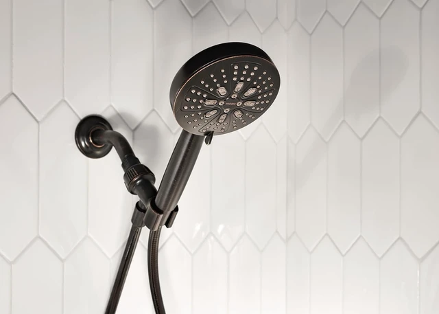 Alt view image 4 of 7 - Moen 200H0BRB Hydro Energetix Handheld Showerhead, Bronze