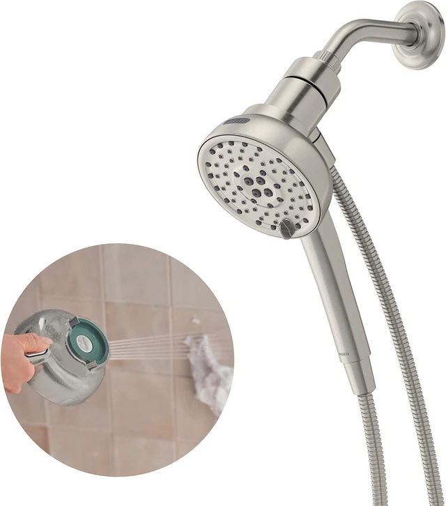 Main image of Moen Magnetix 8-Function Spot Resist Brushed Nickel Removable Handshower with Power Boost Cleaning Spray, 260H1EPSRN