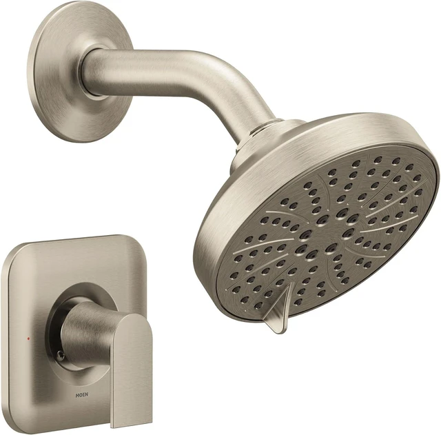 Main image of Moen Genta LX Pressure Balancing Eco-Performance Modern Shower Trim with Showerhead and Lever Handle, Posi-Temp Valve Required, Brushed Nickel, T2472EPBN