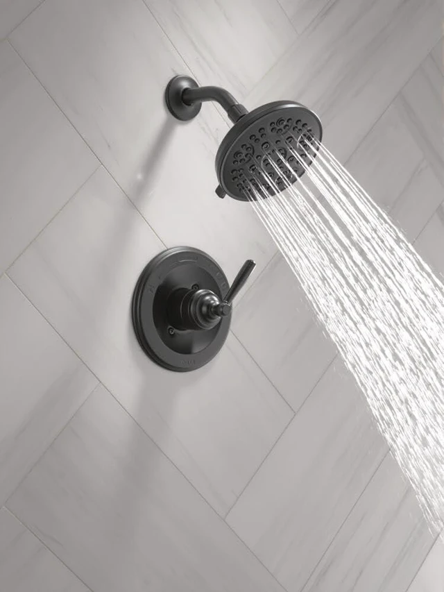 Alt view image 2 of 7 - Delta Roe 14 Series 5-Setting Shower Faucet Set, Matte Black Shower Head and Handle Set, Valve Trim Kit, Matte Black T142985-BL (Valve Not Included)