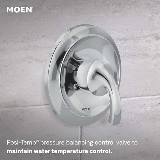 Alt view image 4 of 7 - Moen Engage Magnetix 6-Function Handheld Showerhead and Rain Shower Head Combo, Tub and Shower Trim Kit with Valve, Handle, Tub Spout, Metal Hose, Chrome, 82304