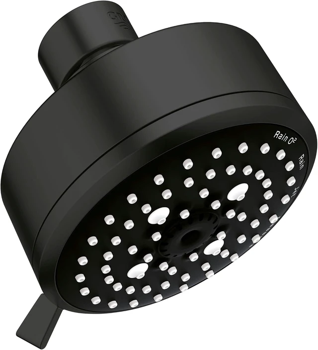Alt view image 6 of 7 - GROHE 26043001 Tempesta Cosmopolitan Fixed 4-Setting Shower Head, Rain O2 Rain Massage Jet Settings, Starlight Chrome