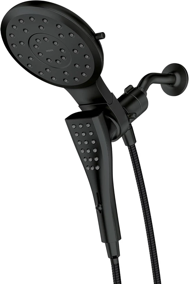 Main image of Moen 220C2EPBL Verso Magnetix Rain Shower & Handshower Combo, Black