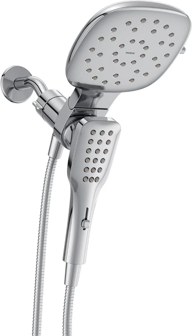 Main image of Moen Verso Eco-Performance Infiniti Dial Square Standard Shower Head With Detachable Hand Shower Combo, 7-Inch Spray Head, Chrome, 220C4EP