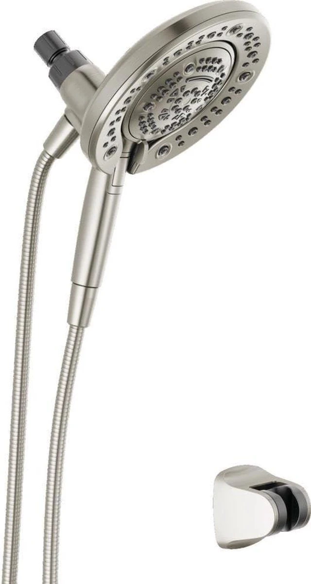 Main image of Delta Faucet 7-Setting In2ition Dual Shower Head with Handheld Spray, Brushed Nickel Shower Head with Hose, Showerheads & Handheld Showers, Handheld Shower Heads, Satin Nickel 75687DSN