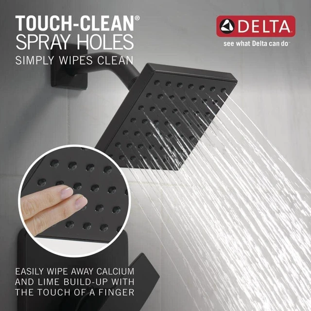 Alt view image 4 of 7 - Modern 1.75 GPM Square Single Function Shower Head with Touch-Clean Technology